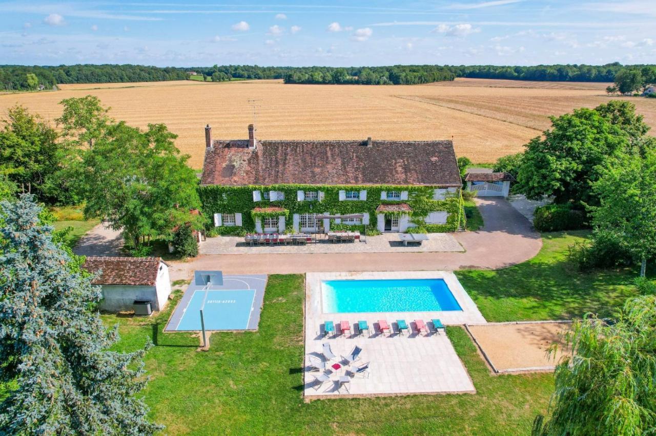 Crazy Villa Etisseaux 45 - Heated Pool - Volley Court - 1H30 Paris - 45P Saint-Maurice-sur-Aveyron Bagian luar foto