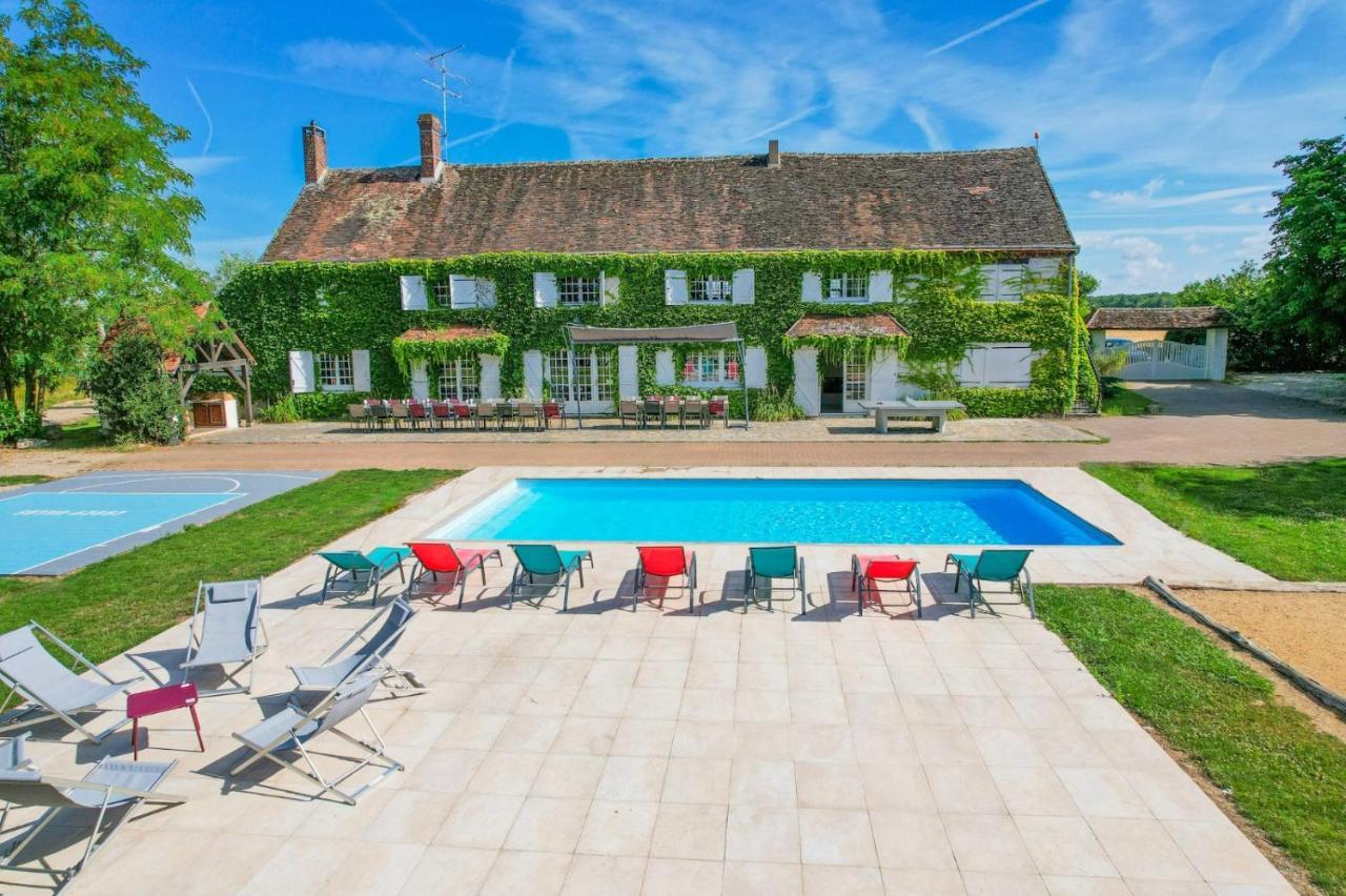 Crazy Villa Etisseaux 45 - Heated Pool - Volley Court - 1H30 Paris - 45P Saint-Maurice-sur-Aveyron Bagian luar foto