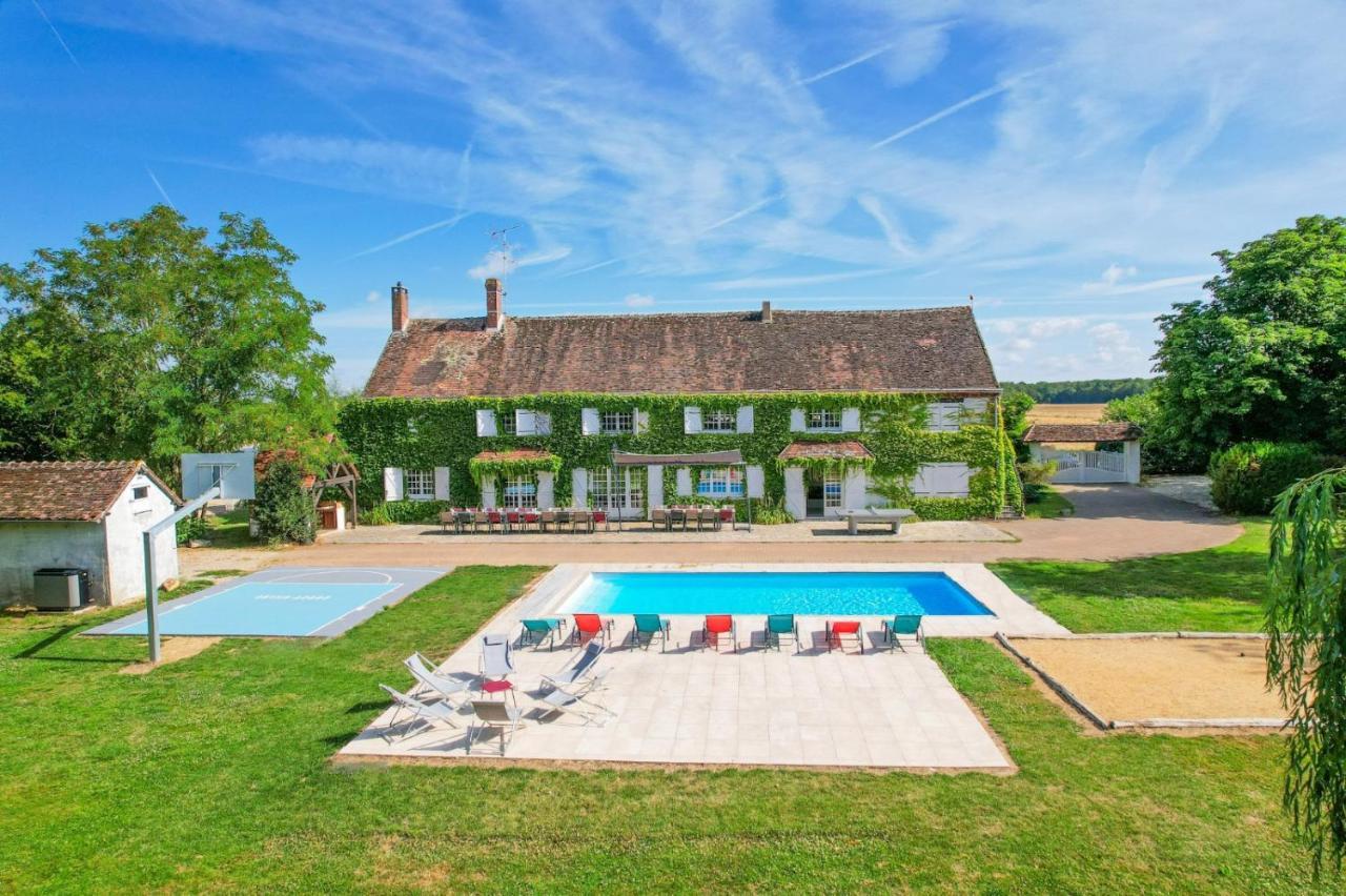 Crazy Villa Etisseaux 45 - Heated Pool - Volley Court - 1H30 Paris - 45P Saint-Maurice-sur-Aveyron Bagian luar foto